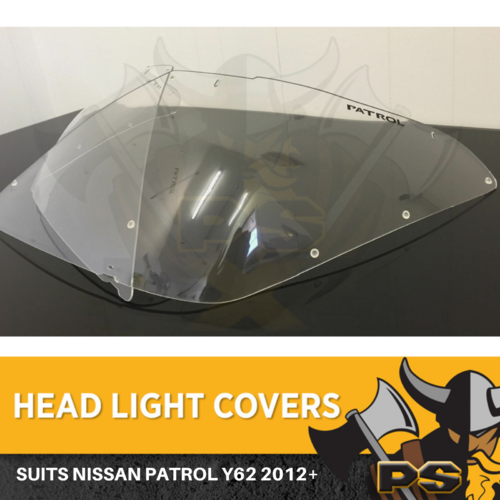 Nissan Patrol Y62 2012+ Head Light Covers Protectors Stone Guards