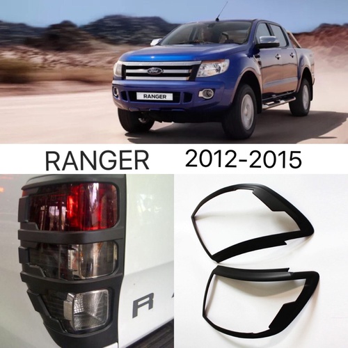 Ford Ranger PX1 2012-2015 Matte Black Head Light Tail Light Lamp Cover