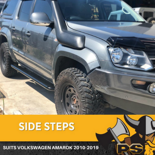 Volkswagen Amarok Side Steps Running Boards Steel Rock Sliders 2010-2019