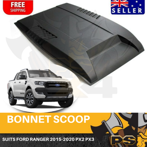 Matte Black Bonnet Scoop for Ford Ranger 2015-2021 PX2 PX3 MK2 MK3