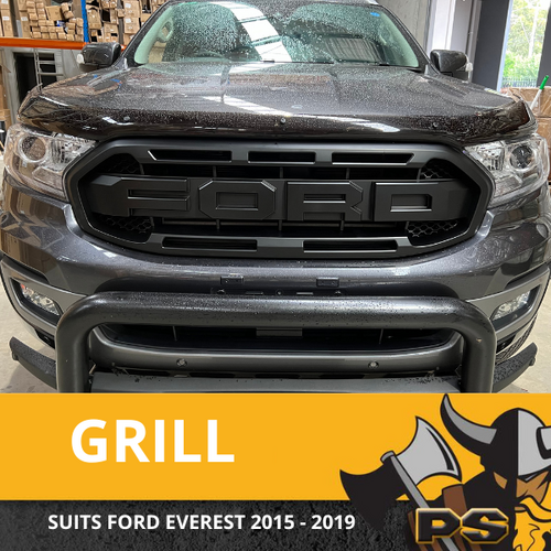 Ford Everest Raptor Grill To Suit All Everest Models 2015 - 2019 Black Matte