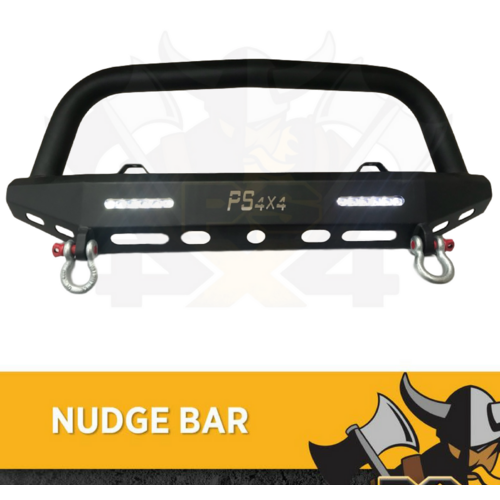 Black Steel Nudge Bar to suit Isuzu Mu-x MxX 2012-2019 Hooks Heavy Duty