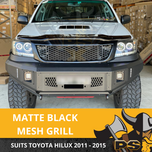 Matte Black Grille to suit Toyota Hilux N70 2011 - 2015 SR SR5 MESH